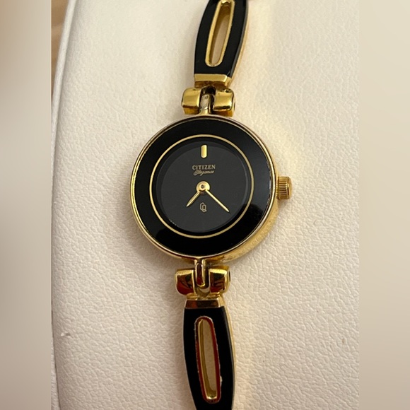 Citizen Accessories Citizen Elegance Ladies Watch Black Dial Gold